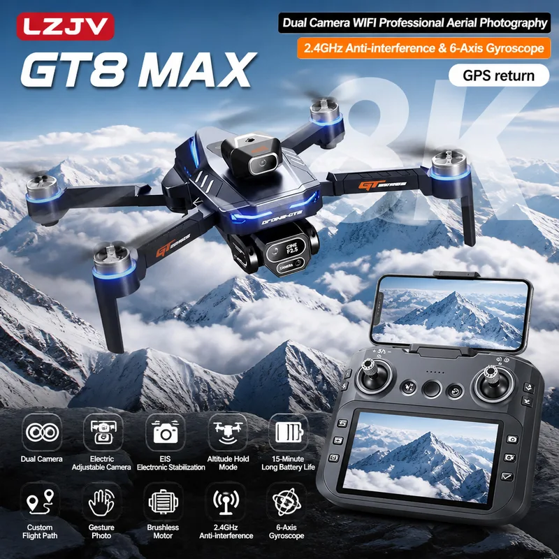 Drone pliable GT8 Max 8K HD pr - Drone Camera Lens avis et prix