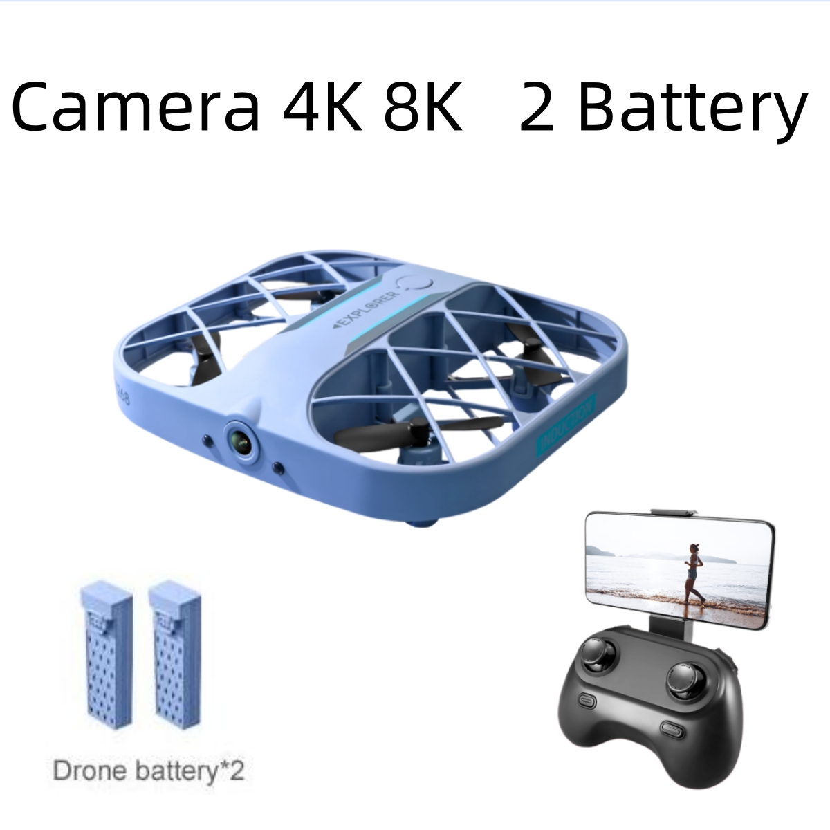 Drone RC JJRC H107 FPV avec 2  - Drone Camera Lens avis et prix